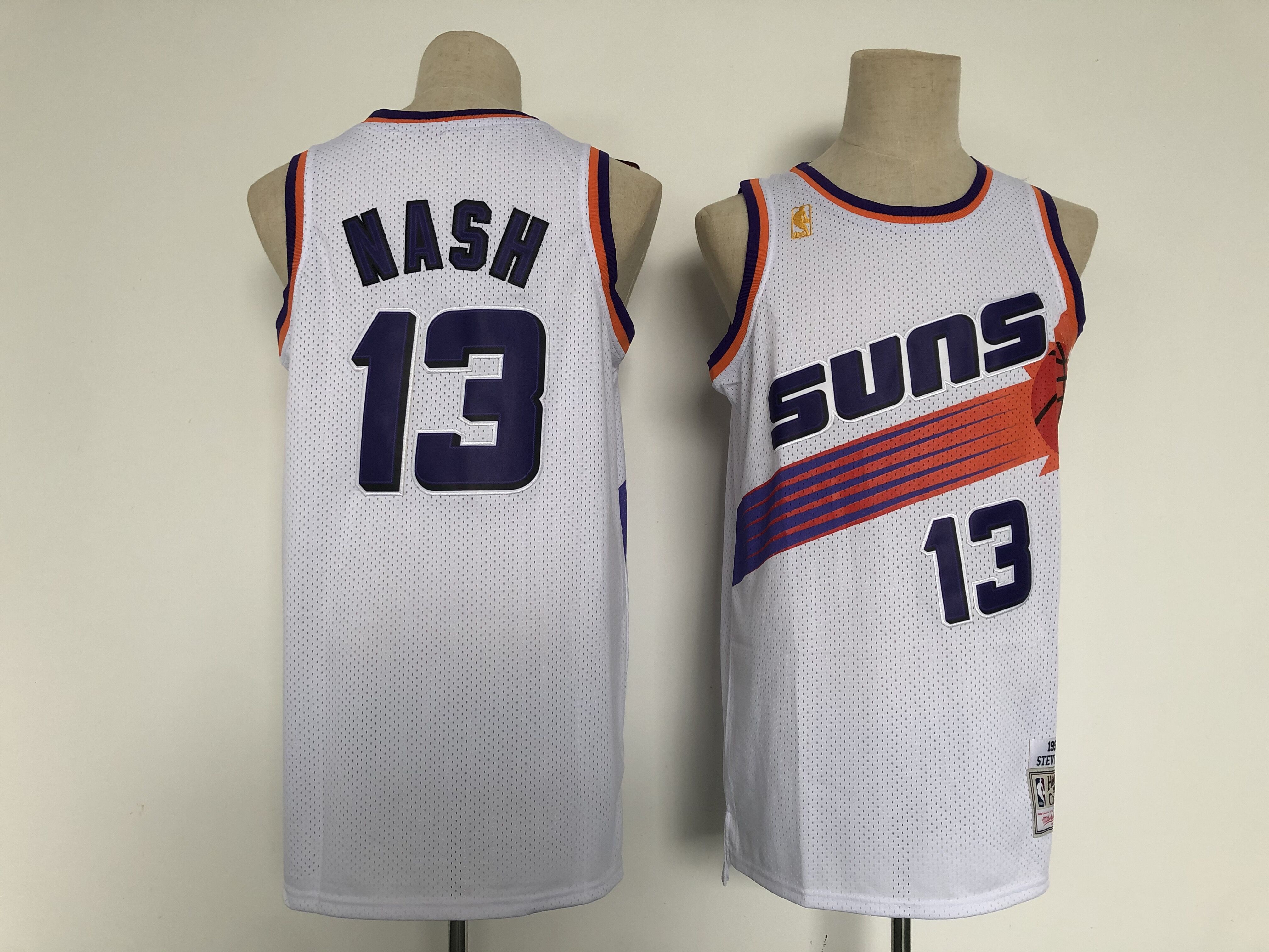 Men Phoenix Suns #13 Nash White Throwback 2021 NBA Jersey->phoenix suns->NBA Jersey